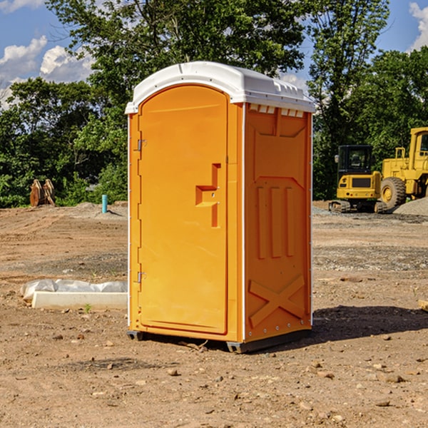 how often are the porta potties cleaned and serviced during a rental period in Junedale PA